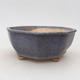 Ceramic bonsai bowl 15.5 x 15.5 x 6.5 cm, color blue - 1/3