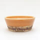Ceramic bonsai bowl 8 x 8 x 3.5 cm, color orange - 1/3