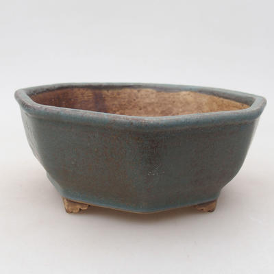 Ceramic bonsai bowl 15.5 x 15.5 x 6.5 cm, color green - 1