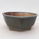 Ceramic bonsai bowl 15.5 x 15.5 x 6.5 cm, color green - 1/3