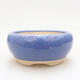 Ceramic bonsai bowl 7.5 x 7.5 x 4.5 cm, color blue - 1/3