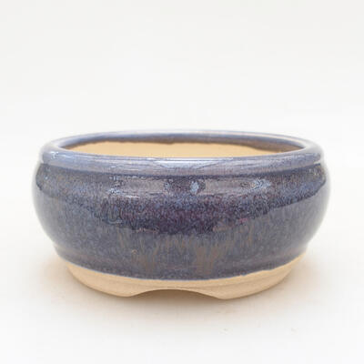 Ceramic bonsai bowl 8 x 8 x 4 cm, color blue - 1