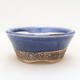 Ceramic bonsai bowl 8 x 8 x 3.5 cm, color blue - 1/3