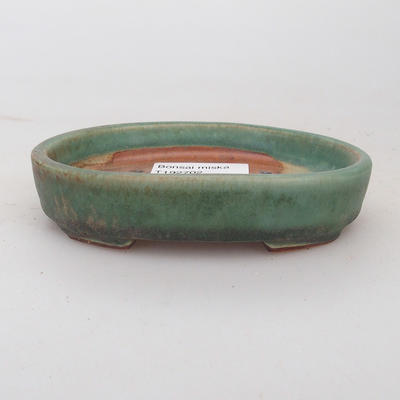 Ceramic bonsai bowl 12 x 9 x 2,5 cm, color green - 2nd quality - 1