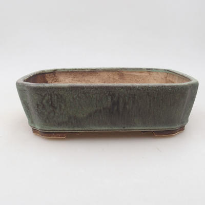 Ceramic bonsai bowl 20 x 17 x 5.5 cm, color green - 1