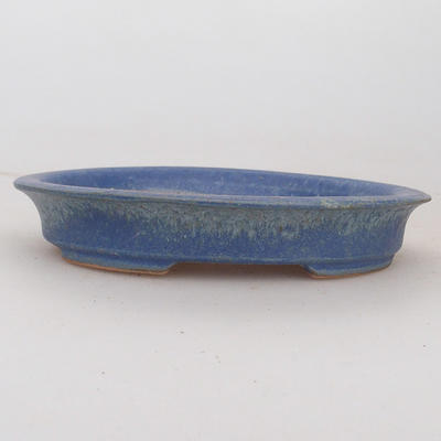 Ceramic bonsai bowl 12.5 x 10.5 x 2.5 cm, color blue - 2nd quality - 1