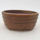 Ceramic bonsai bowl 10.5 x 9 x 4.5 cm, brown color - 1/3