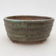 Ceramic bonsai bowl 10.5 x 9 x 4.5 cm, color green - 1/3
