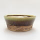 Ceramic bonsai bowl 8.5 x 8.5 x 3.5 cm, color green - 1/3