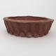 Ceramic bonsai bowl 19 x 19 x 5,5 cm, color brown - 2nd quality - 1/4