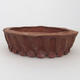 Ceramic bonsai bowl 14 x 14 x 6,5 cm, color brown - 2nd quality - 1/4