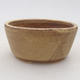 Ceramic bonsai bowl 7.5 x 6.5 x 3.5 cm, yellow color - 1/3