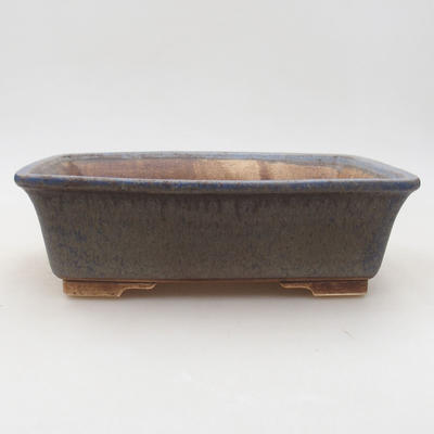 Ceramic bonsai bowl 20.5 x 16.5 x 6.5 cm, color blue - 1
