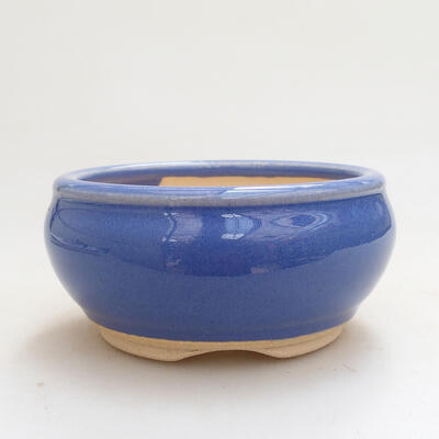Ceramic bonsai bowl 8.5 x 8.5 x 4 cm, color blue - 1