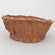 Ceramic bonsai bowl 17 x 17 x 4,5 cm, color brown - 2nd quality - 1/4