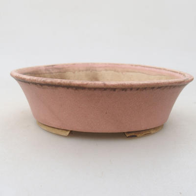 Ceramic bonsai bowl 14 x 12 x 3.5 cm, color pink - 1