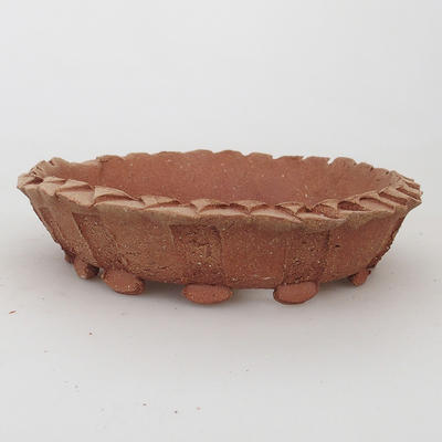 Ceramic bonsai bowl 16 x 16 x 4 cm, color brown - 2nd quality - 1
