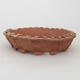 Ceramic bonsai bowl 16 x 16 x 4 cm, color brown - 2nd quality - 1/4