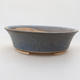 Ceramic bonsai bowl 14 x 12 x 3.5 cm, color blue - 1/3