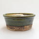 Ceramic bonsai bowl 10 x 10 x 4.5 cm, color green - 1/3