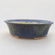 Ceramic bonsai bowl 14 x 12 x 3.5 cm, color blue - 1/3
