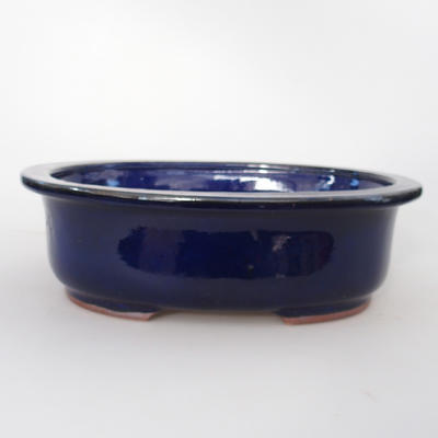 Ceramic bonsai bowl 26 x 22 x 8 cm, blue color - 1