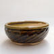 Ceramic bonsai bowl 9.5 x 9.5 x 4 cm, color green - 1/3