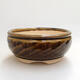 Ceramic bonsai bowl 9 x 9 x 4 cm, color green - 1/3