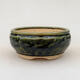 Ceramic bonsai bowl 9 x 9 x 4.5 cm, color green - 1/3