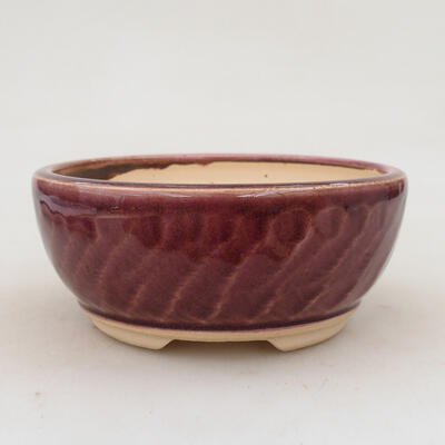 Ceramic bonsai bowl 12 x 12 x 5.5 cm, color pink - 1