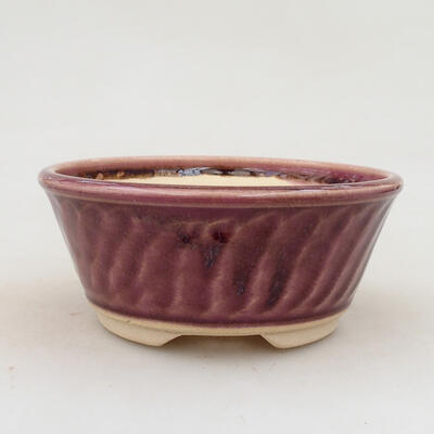 Ceramic bonsai bowl 12.5 x 12.5 x 5.5 cm, color pink - 1