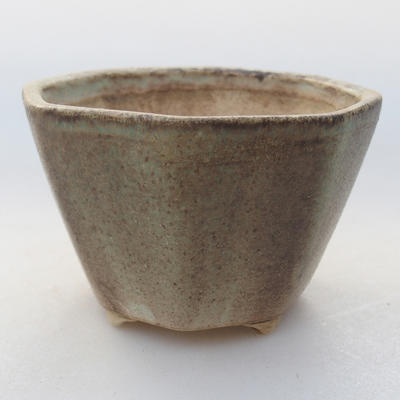 Ceramic bonsai bowl 8.5 x 8.5 x 5.5 cm, color green - 1