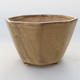 Ceramic bonsai bowl 8.5 x 8.5 x 5.5 cm, yellow color - 1/3