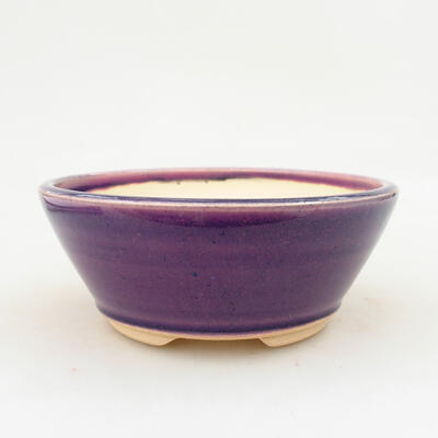 Ceramic bonsai bowl 13.5 x 13.5 x 5.5 cm, color purple - 1
