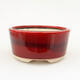 Ceramic bonsai bowl 11 x 11 x 5.5 cm, color red - 1/3