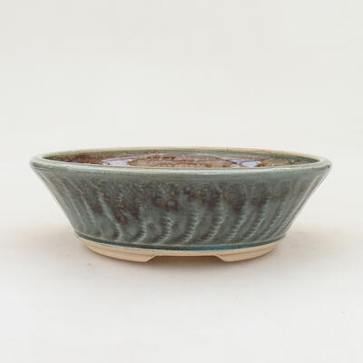 Ceramic bonsai bowl 15.5 x 15.5 x 5 cm, color blue - 1