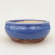 Ceramic bonsai bowl 13 x 13 x 6 cm, color blue - 1/3