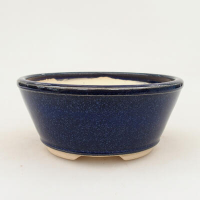Ceramic bonsai bowl 13 x 13 x 6 cm, color blue - 1