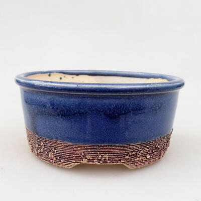 Ceramic bonsai bowl 13 x 13 x 6 cm, color blue - 1