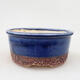 Ceramic bonsai bowl 13 x 13 x 6 cm, color blue - 1/3