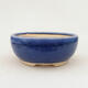 Ceramic bonsai bowl 13 x 13 x 5.5 cm, color blue - 1/3