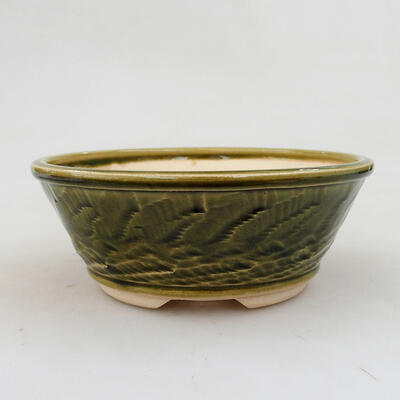 Ceramic bonsai bowl 15 x 15 x 6 cm, color green - 1