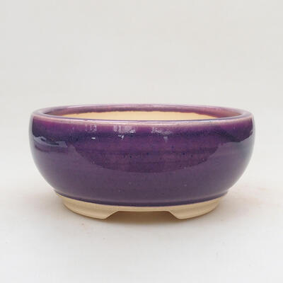 Ceramic bonsai bowl 12.5 x 12.5 x 5.5 cm, color purple - 1
