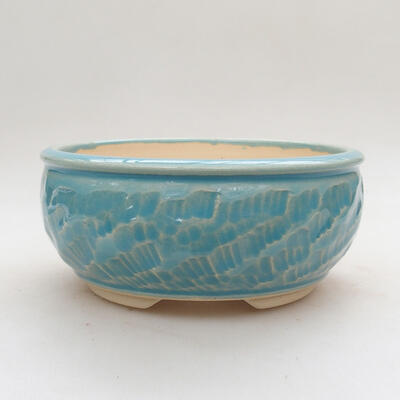 Ceramic bonsai bowl 13 x 13 x 5.5 cm, color blue - 1