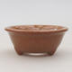 Ceramic bonsai bowl 8 x 8 x 3 cm, color brown-green - 1/4