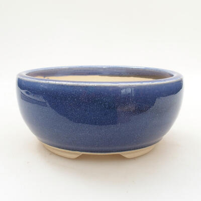 Ceramic bonsai bowl 12.5 x 12.5 x 6 cm, color blue - 1