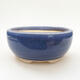 Ceramic bonsai bowl 12.5 x 12.5 x 6 cm, color blue - 1/3