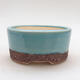 Ceramic bonsai bowl 11.5 x 11.5 x 5.5 cm, color blue - 1/3