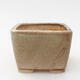 Ceramic bonsai bowl 6.5 x 6.5 x 4.5 cm, color green - 1/3