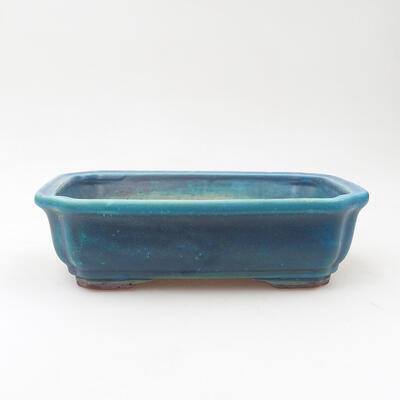 Ceramic bonsai bowl 17.5 x 13.5 x 5.5 cm, color blue - 1